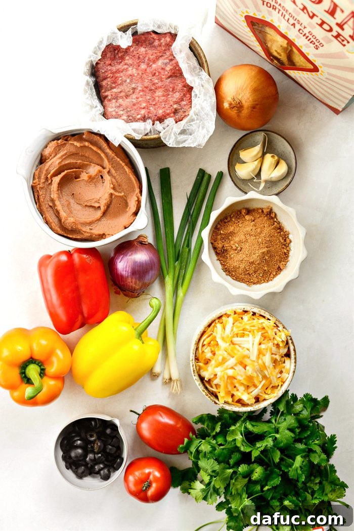 Ultimate Beef and Bean Nachos 4 Ingredients for Loaded Beef and Bean Nachos