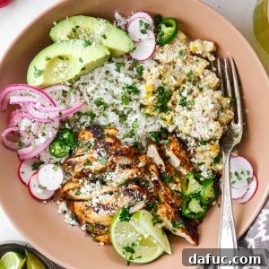 Grilled Chicken Mexican Street Corn Bowls