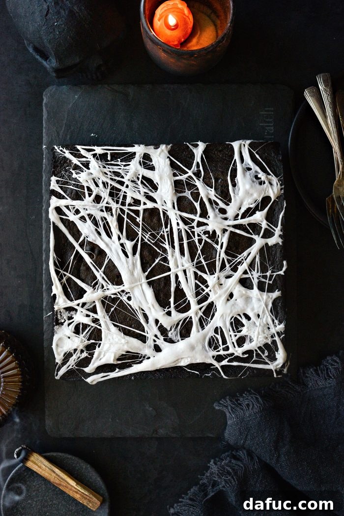 Cobweb Brownies