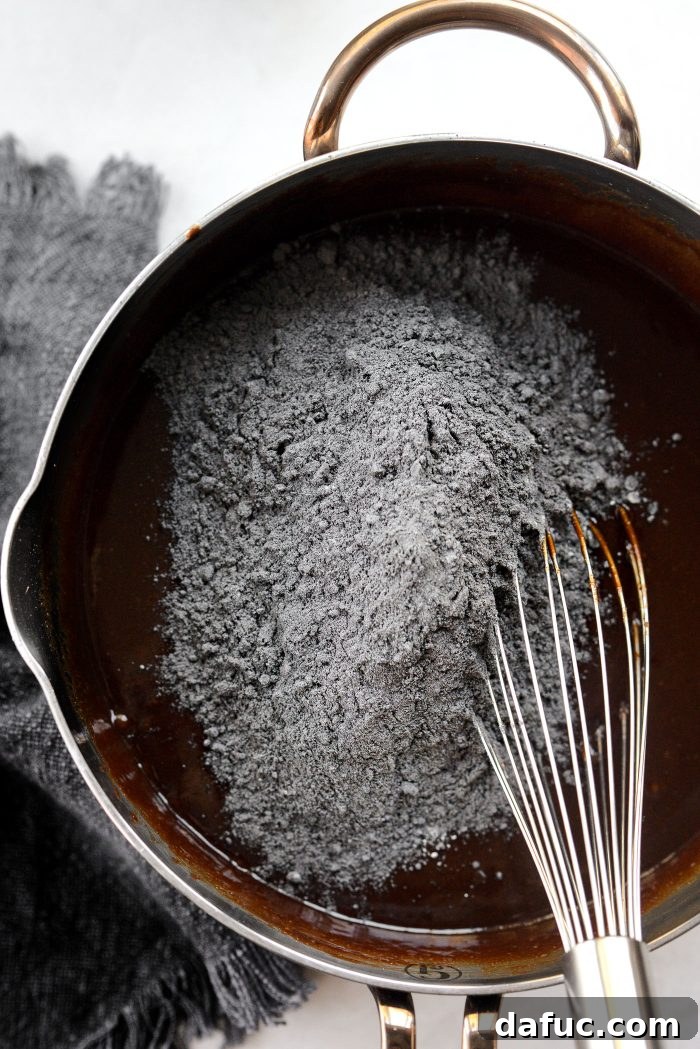 add in coco/flour mixture
