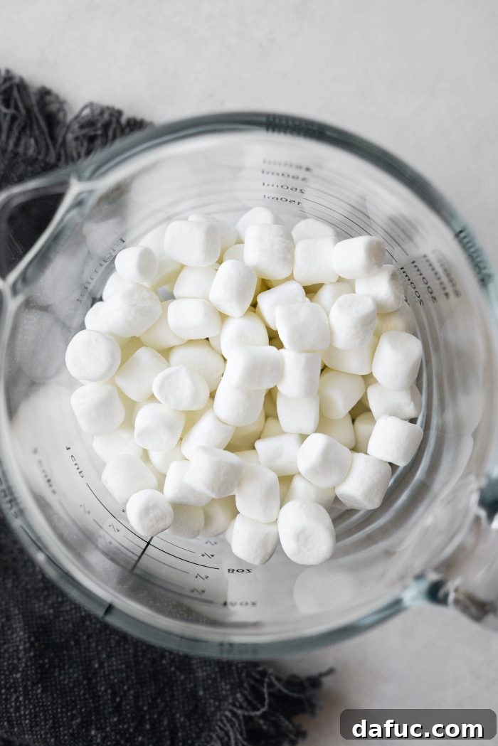 marshmallows in microwave safe bowl