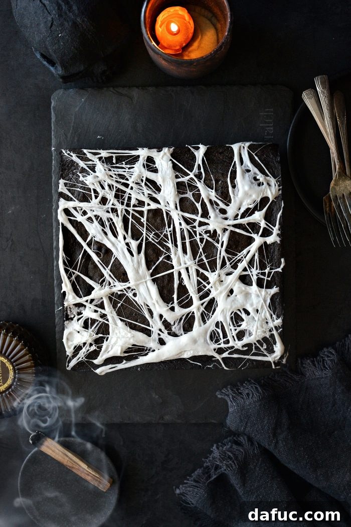 Cobweb Brownies