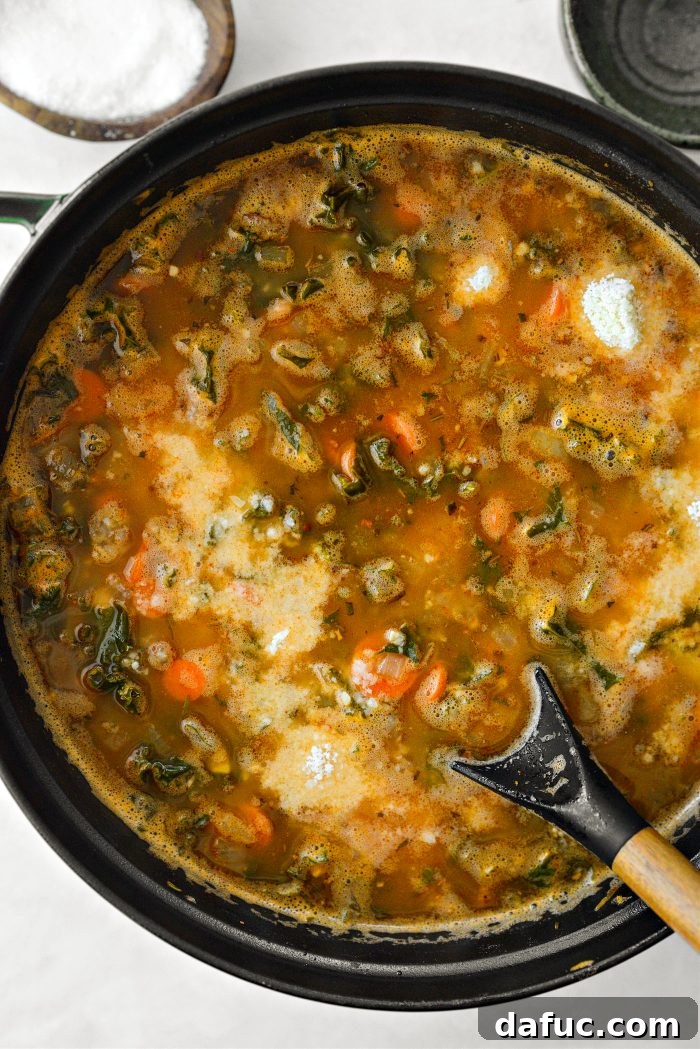 stir in parmesan cheese