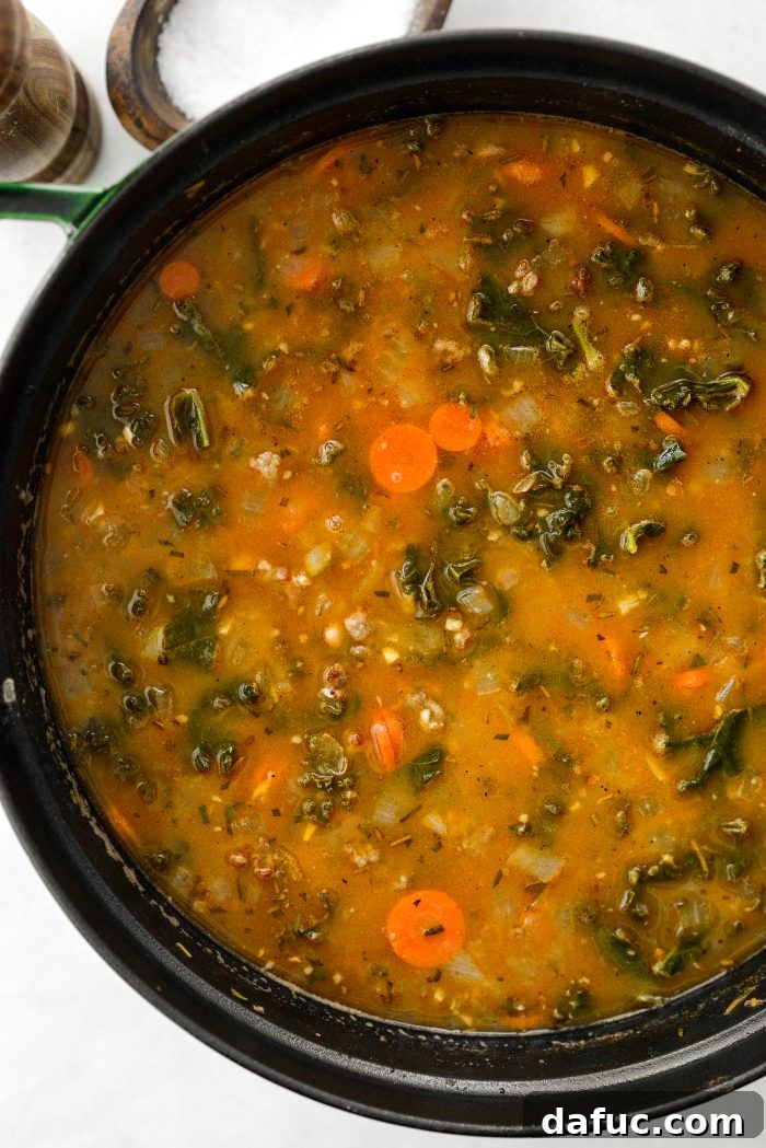 Italian Sausage White Bean Soup with Kale