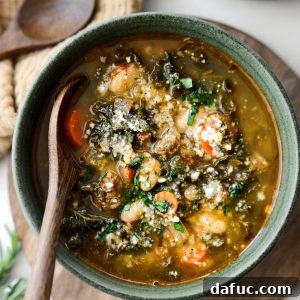 Italian Sausage White Bean Soup with Kale
