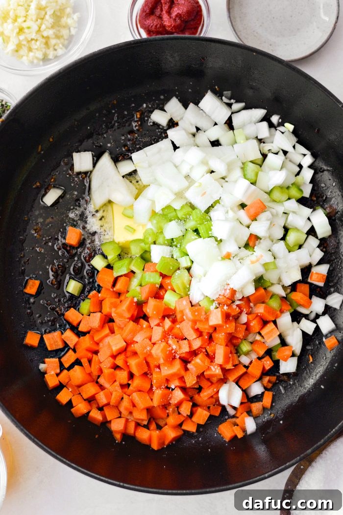 add celery, onion and carrots
