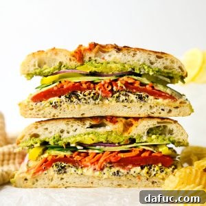 Rainbow Veggie Sandwich