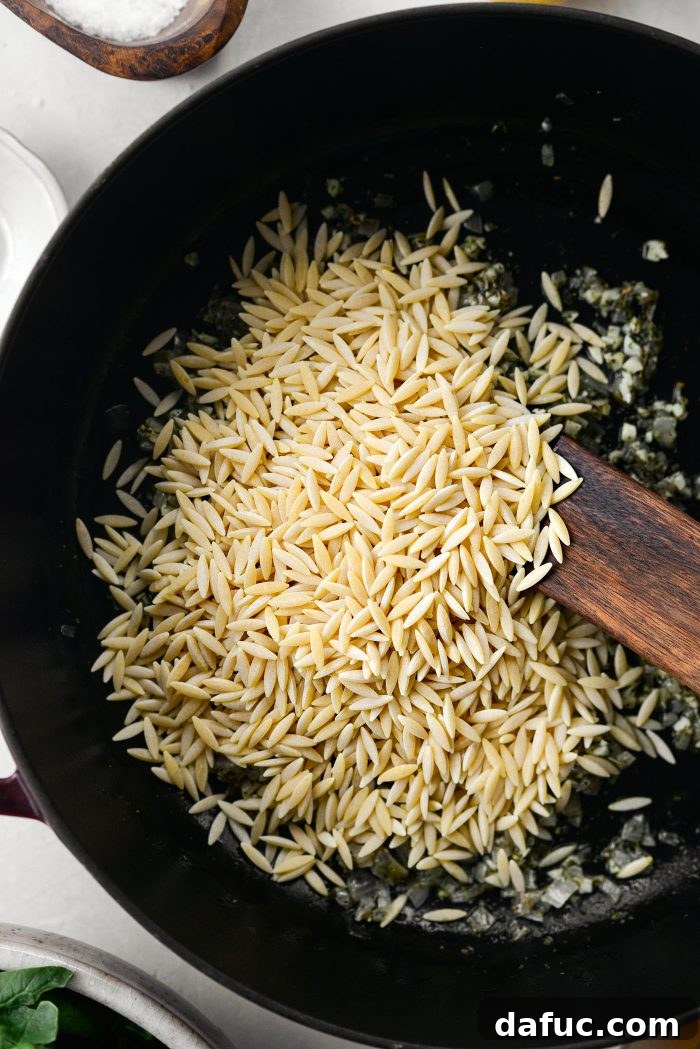 add in orzo