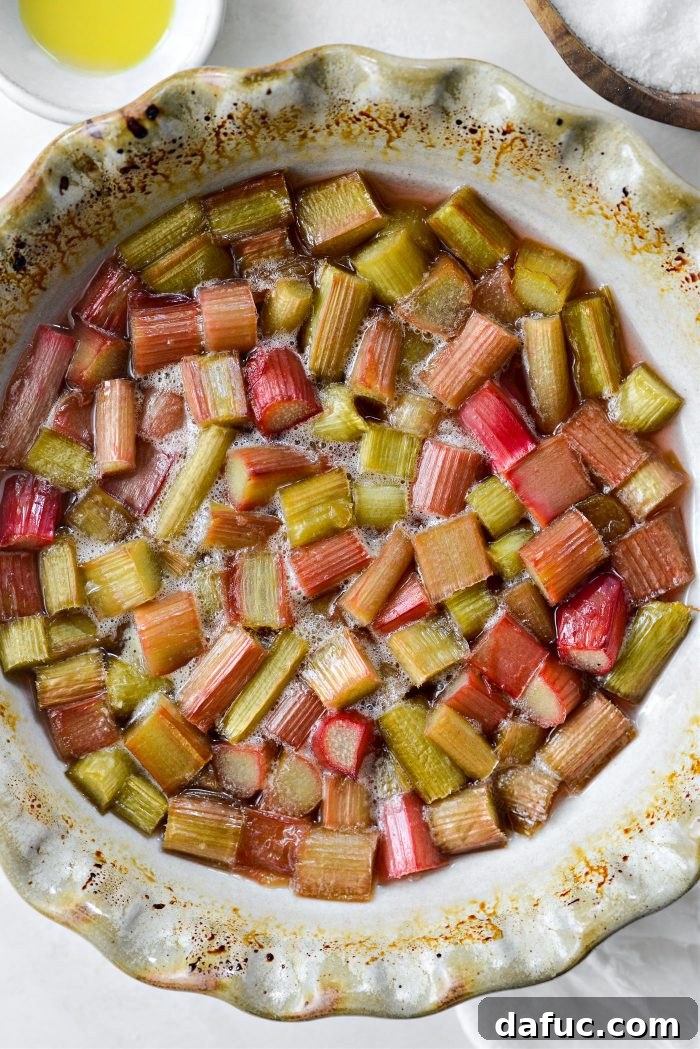 Sweet Tart Rhubarb Jam 8 roasted rhubarb
