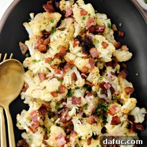 Crispy Bacon & Cheddar Roasted Cauliflower 20 Roasted Cheddar Cauliflower with Bacon
