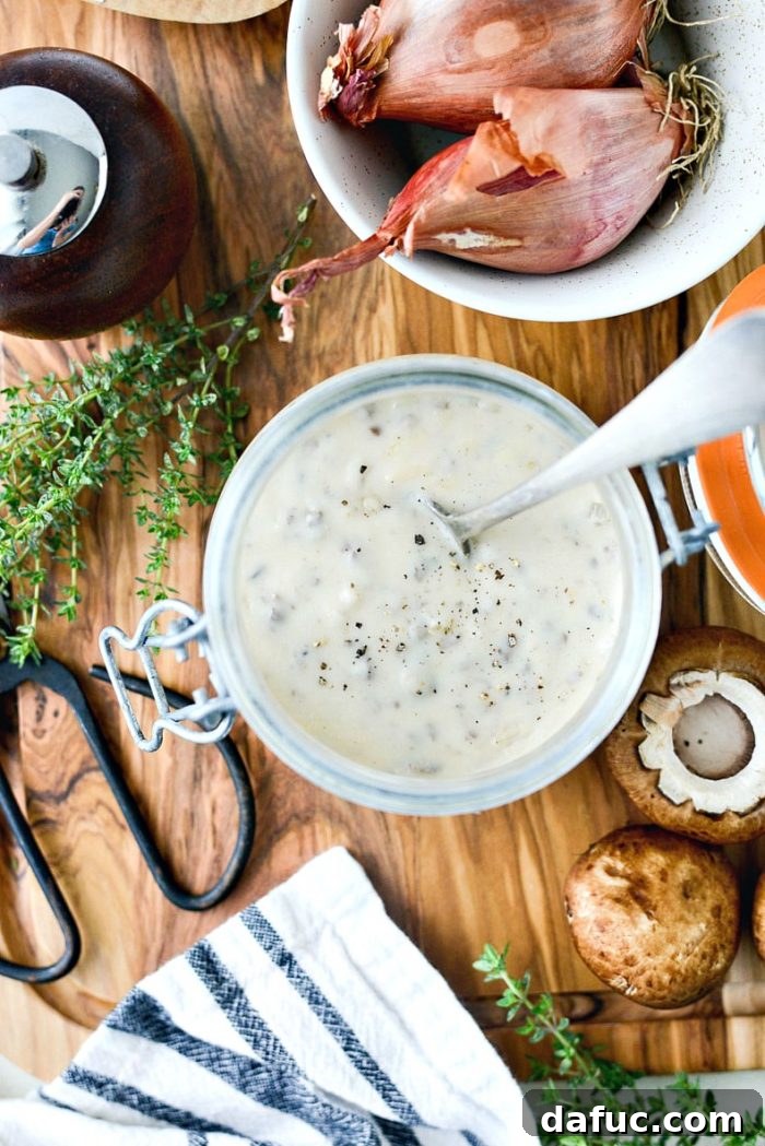A dish being prepared with homemade cream of mushroom soup, highlighting its use in casseroles.