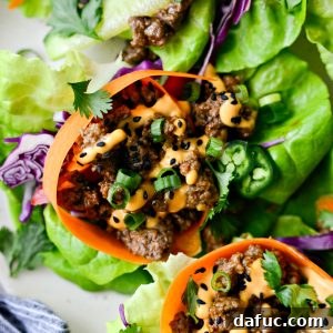 Spicy Sriracha Lettuce Wraps