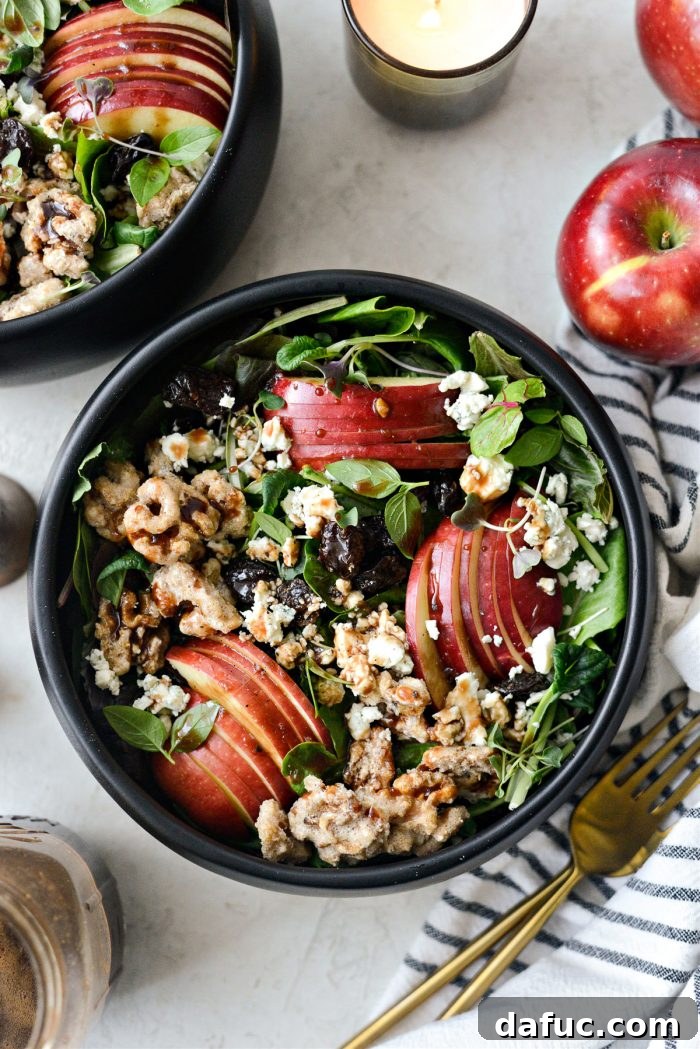 Apple Cherry and Candied Walnut Salad