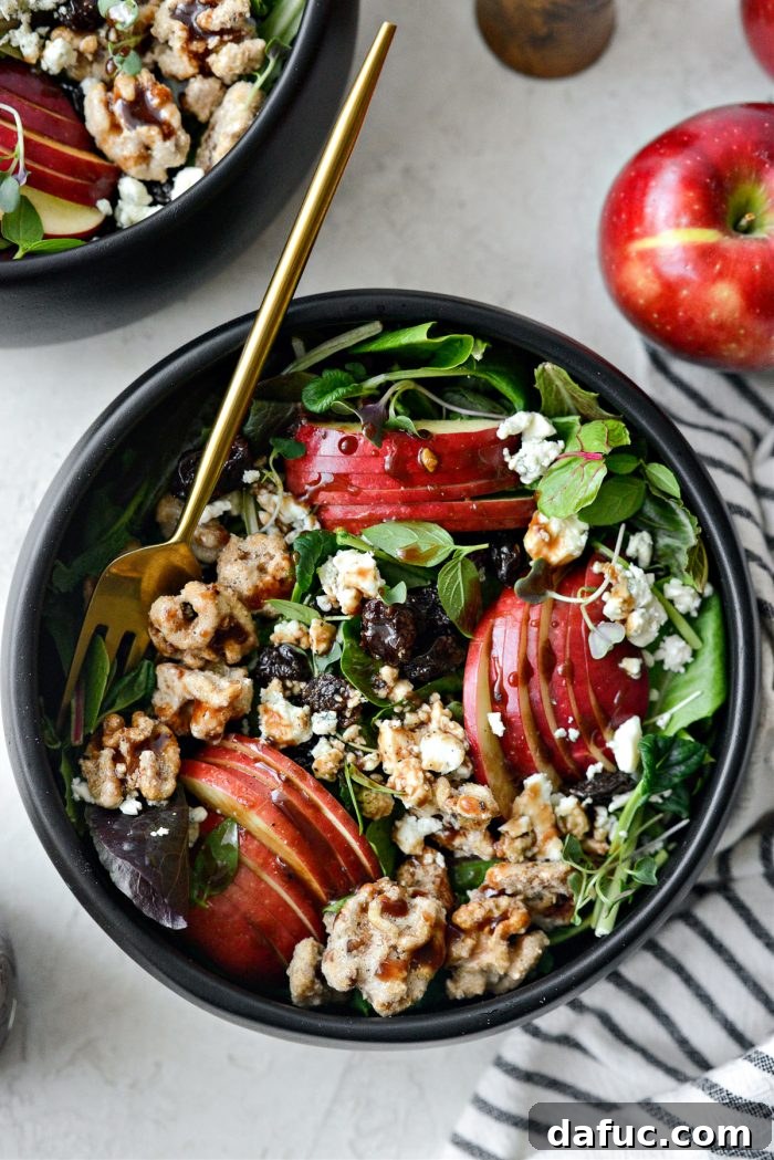 Apple Cherry and Candied Walnut Salad