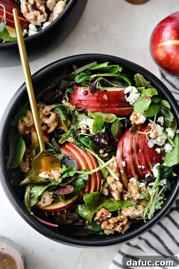 Apple Cherry and Candied Walnut Salad
