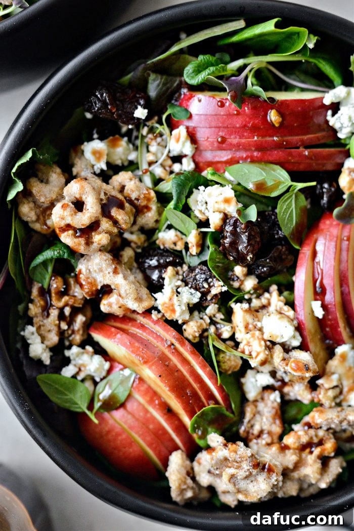 Apple Cherry and Candied Walnut Salad