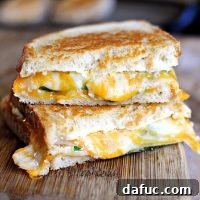 Delicious Jalapeño Popper Grilled Cheese for the recipe card