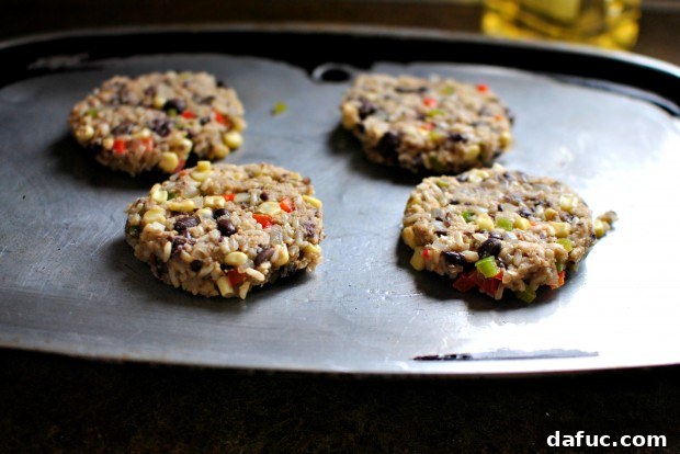 Cooking veggie burgers on a griddle