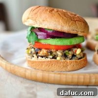 Delicious Southwest Black Bean + Rice Veggie Burgers