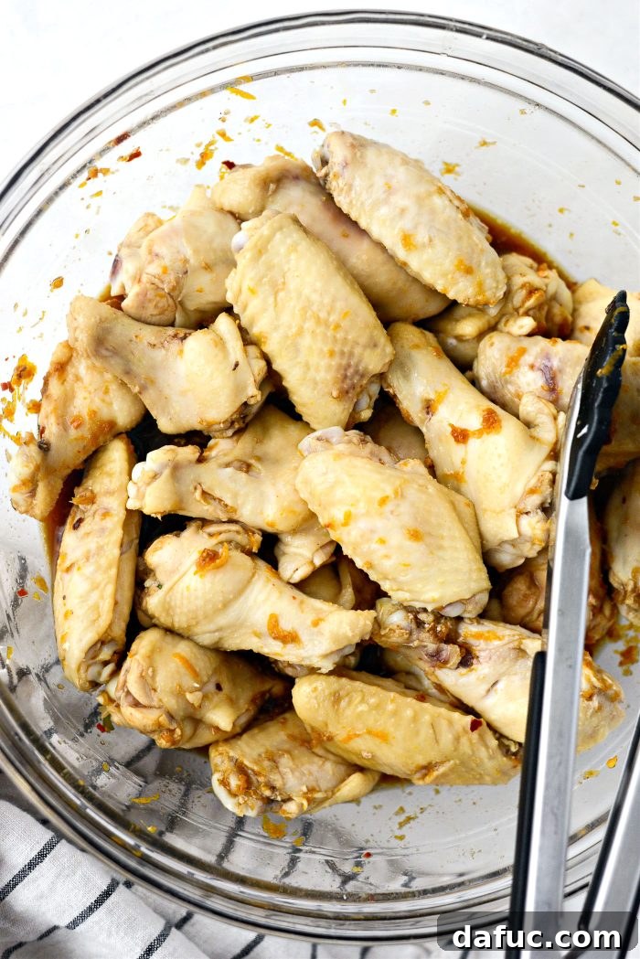 toss wings in glaze