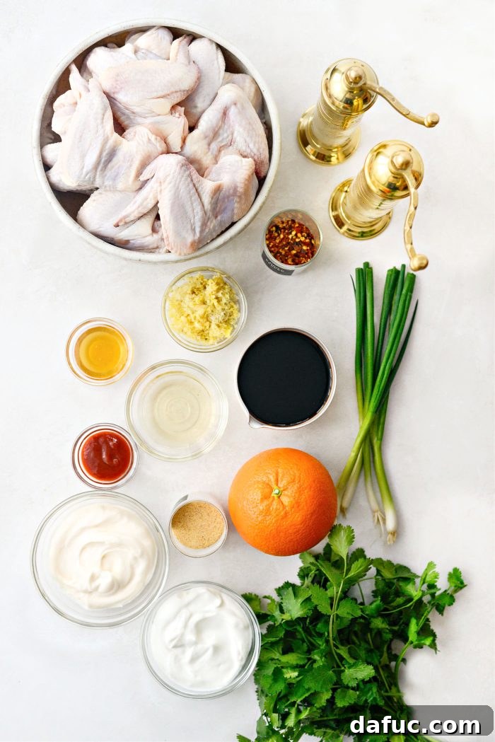 Spicy Citrus Wings ingredients