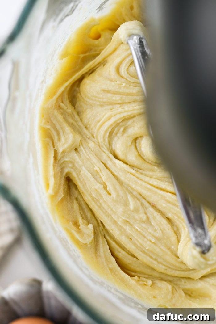 Golden Butter Drenched Cake 11 Cake batter mixed until just combined
