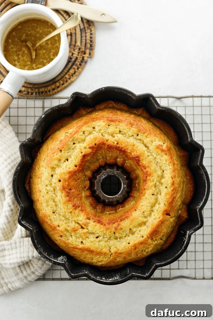 Golden Butter Drenched Cake 15 Kentucky Butter Cake cooling in the pan