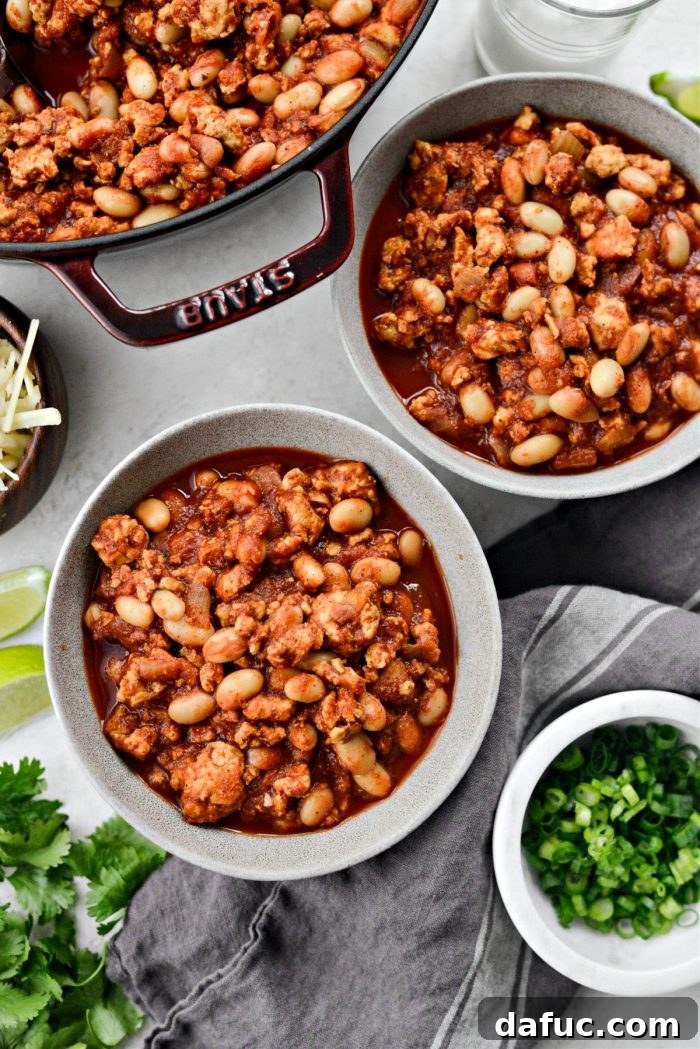 Chipotle White Bean Turkey Chili