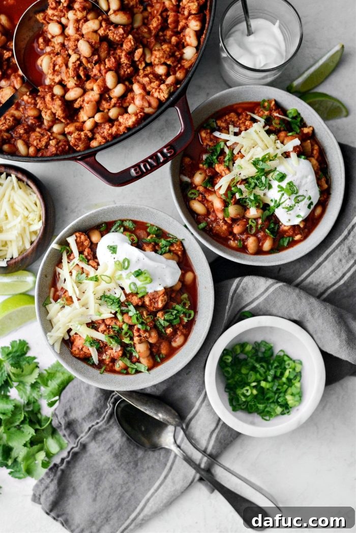 Chipotle White Bean Turkey Chili