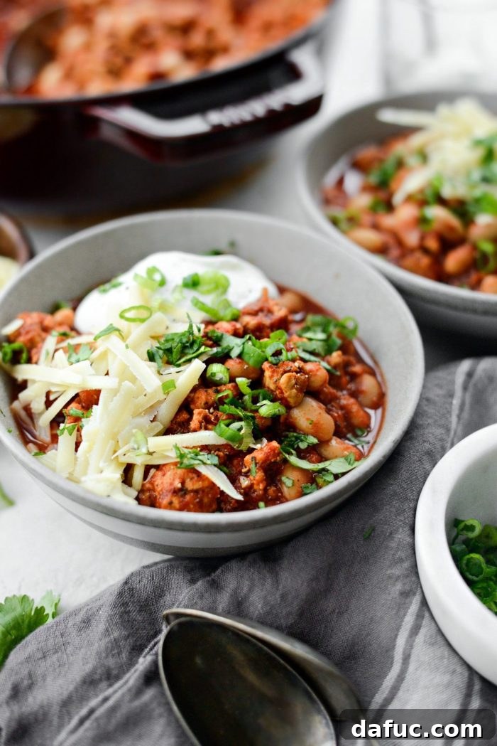 Chipotle White Bean Turkey Chili