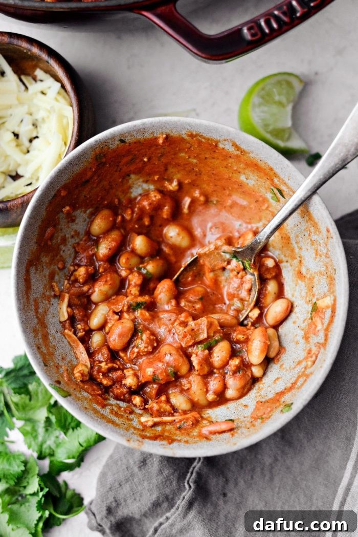 Chipotle White Bean Turkey Chili