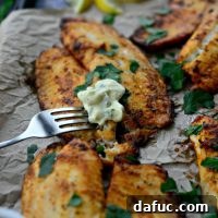 Cajun Tilapia with Lemon Tarragon Tartar Sauce