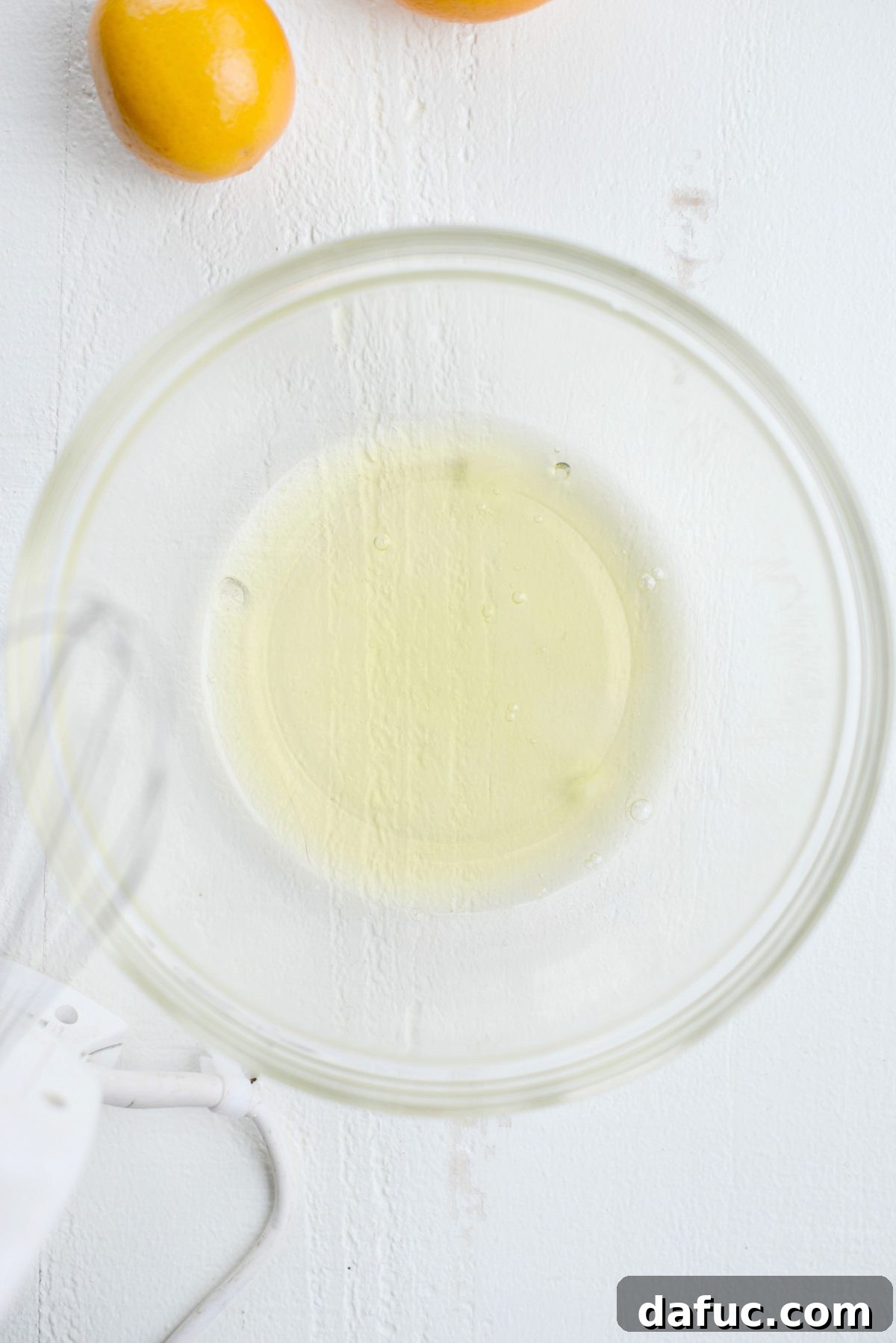 Egg whites in a bowl, ready to be whipped