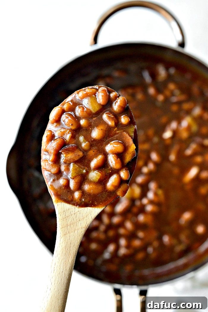 Hearty Homestyle Baked Beans 2 Delicious Homemade Baked Beans ready to be served