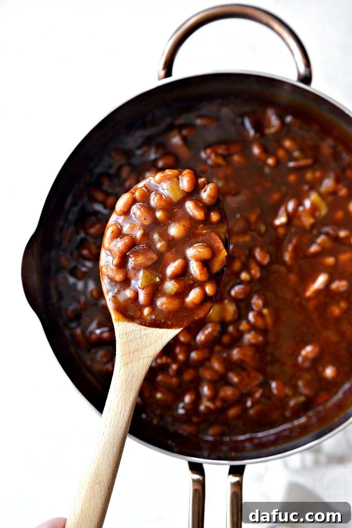 Hearty Homestyle Baked Beans 14 Homemade Baked Beans served in a beautiful dish