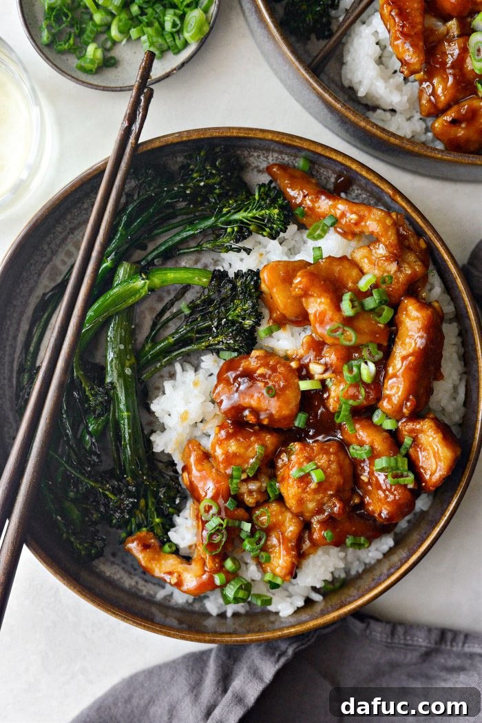 Sticky Sweet Bourbon Chicken 2 Bourbon Chicken, a sweet and tangy chicken dish