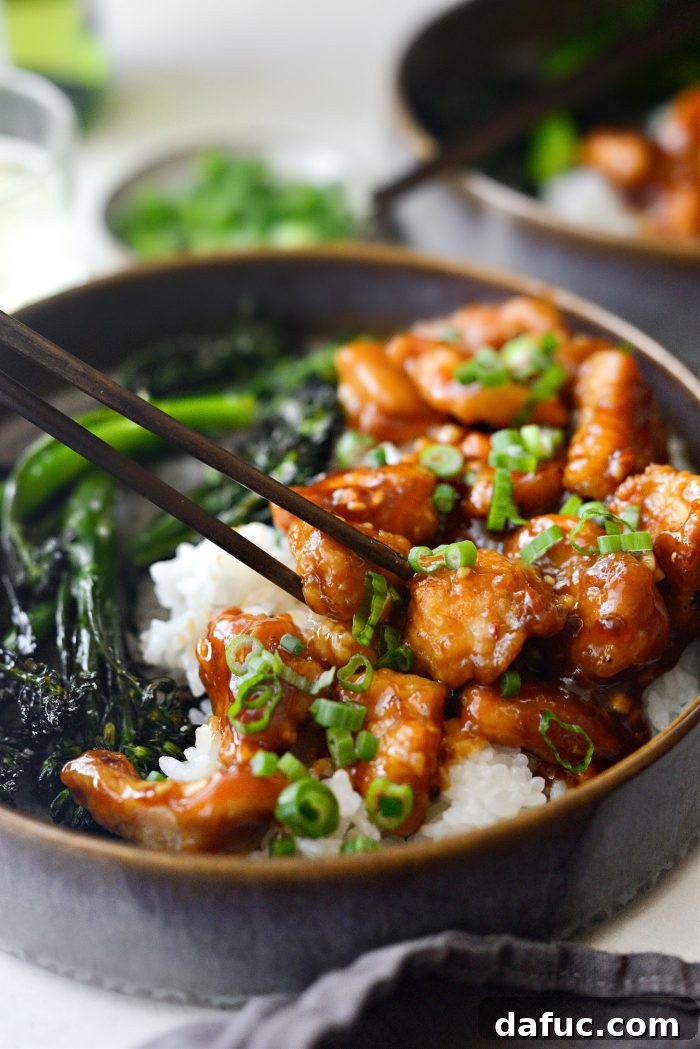 Sticky Sweet Bourbon Chicken 21 Bourbon Chicken, ready to be enjoyed