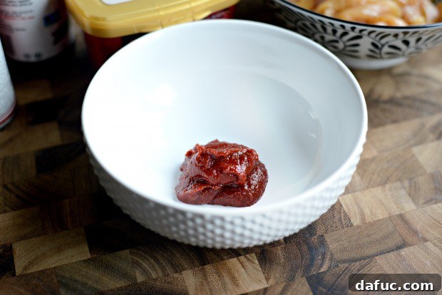 Gochujang in a mixing bowl