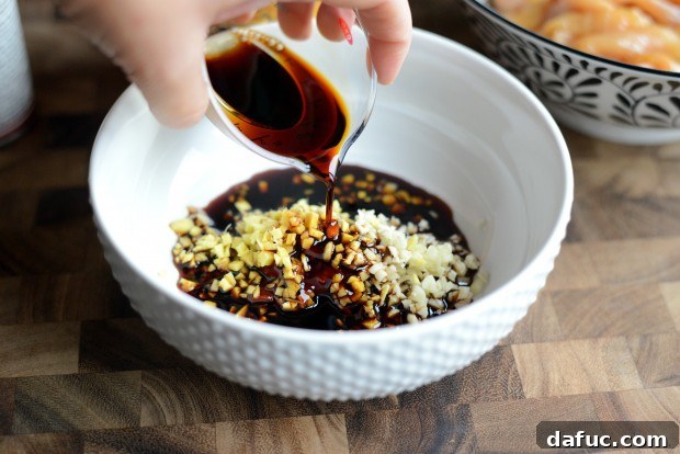 Adding tamari to stir-fry sauce