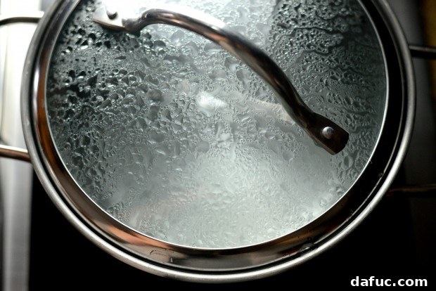 Boiling water for ramen noodles