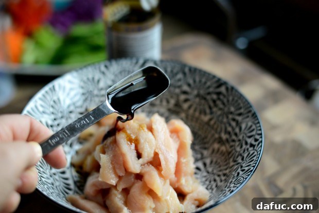Adding tamari to chicken marinade