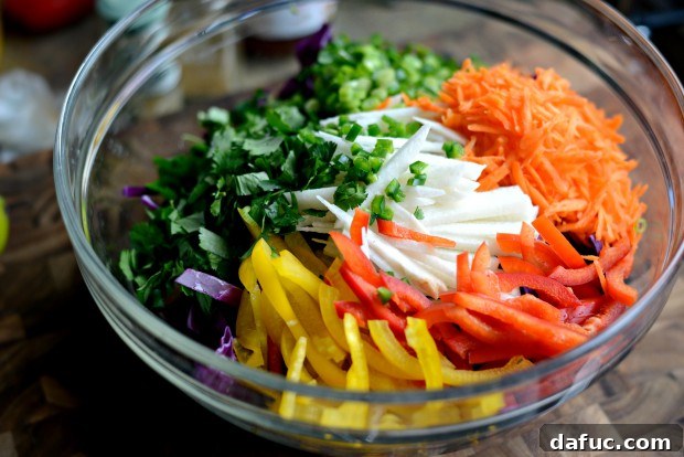 Zesty Cumin Lime Mexican Slaw 8 Freshly chopped cilantro and minced jalapeno