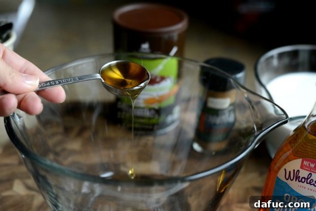 Cool Cocoa Bliss 9 Adding agave to a measuring cup
