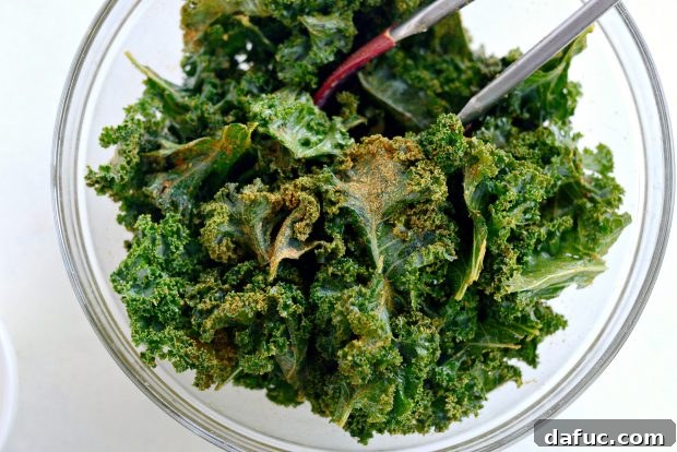 Crunchy Sriracha Garlic Kale Crisps 14 Adding Sriracha Garlic Seasoning to Kale