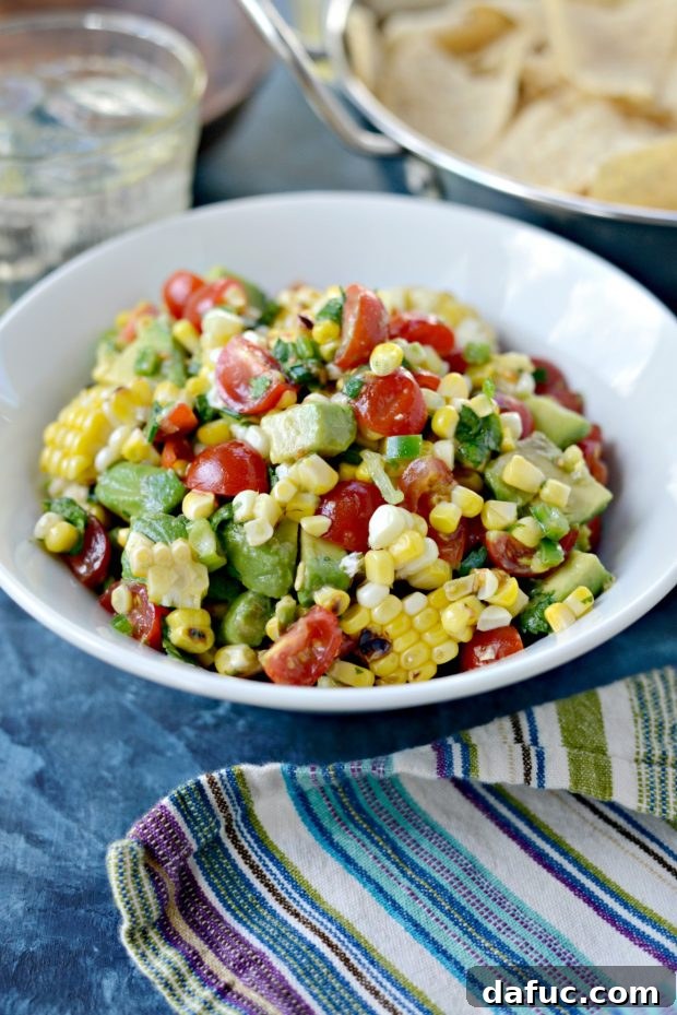 Large image of Avocado Corn Salsa in a stylish bowl
