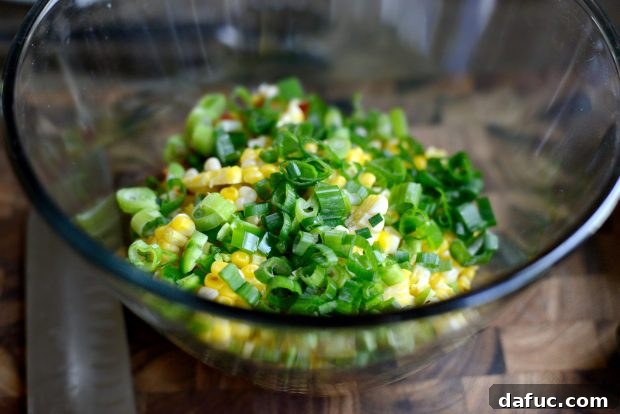 Sliced green onions for fresh flavor