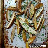Garlic Parmesan and Fresh Herb Oven Fries hero shot