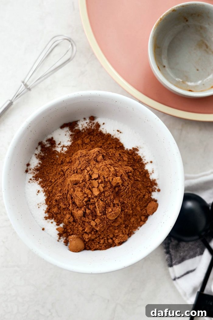 Measuring Ingredients for Homemade Cinnamon Sugar - Step-by-step recipe for the best homemade spice blend. Simply Scratch, easy.
