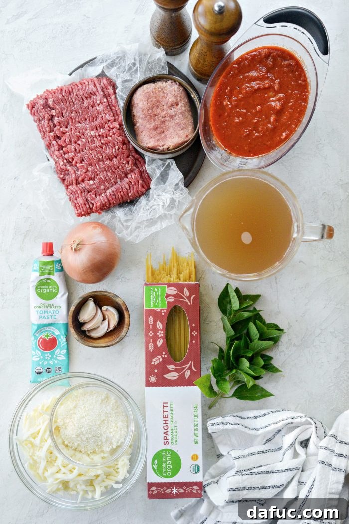 Effortless One-Pan Spaghetti 4 ingredients for One Pot Spaghetti