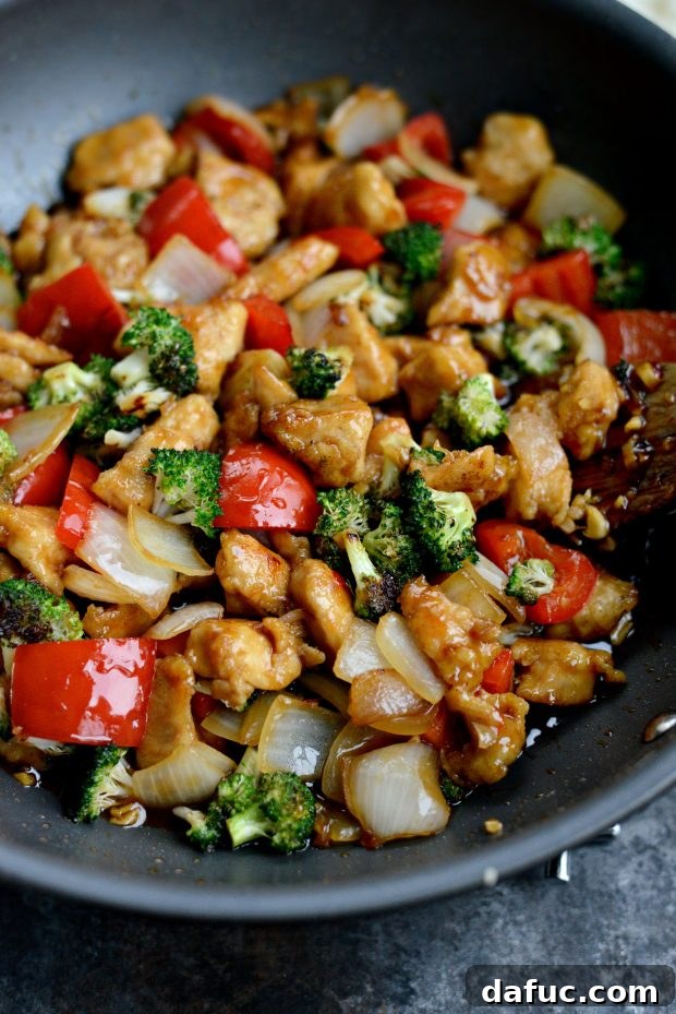 Zesty Ginger Sesame Chicken Stir-Fry 11 Spicy ginger sesame chicken stir-fry ready to serve